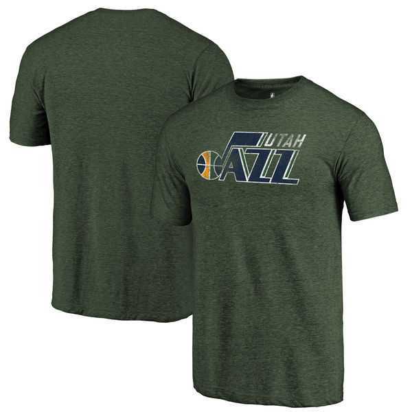 Utah Jazz Fanatics Branded Green Distressed Logo Tri Blend T-Shirt,We sell and wholesale Utah Jazz Fanatics Branded Green Distressed Logo Tri Blend T-Shirt on line form chian!